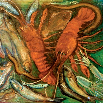 Sharon Wells Burano Lobster Tile