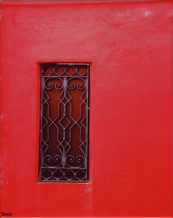 Sharon Wells Red Wall and Iron Tile