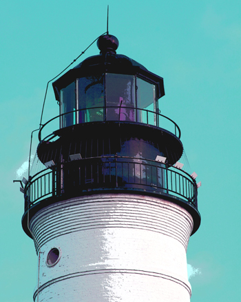 Sharon Wells KW Lighthouse, Turquoise Tile